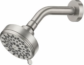 Moen Ignite Five-Function 3 3/4" Diameter Spray Head Wallmount, Spot Resist Brushed Nickel, 20090SRN
