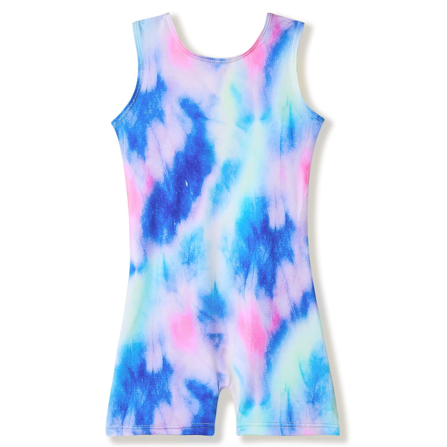 MYQFFLeotards for Girls Gymnastics with Shorts Butterfly Unicorn Mermaid Dance Unitards Biketards Hotpink Black