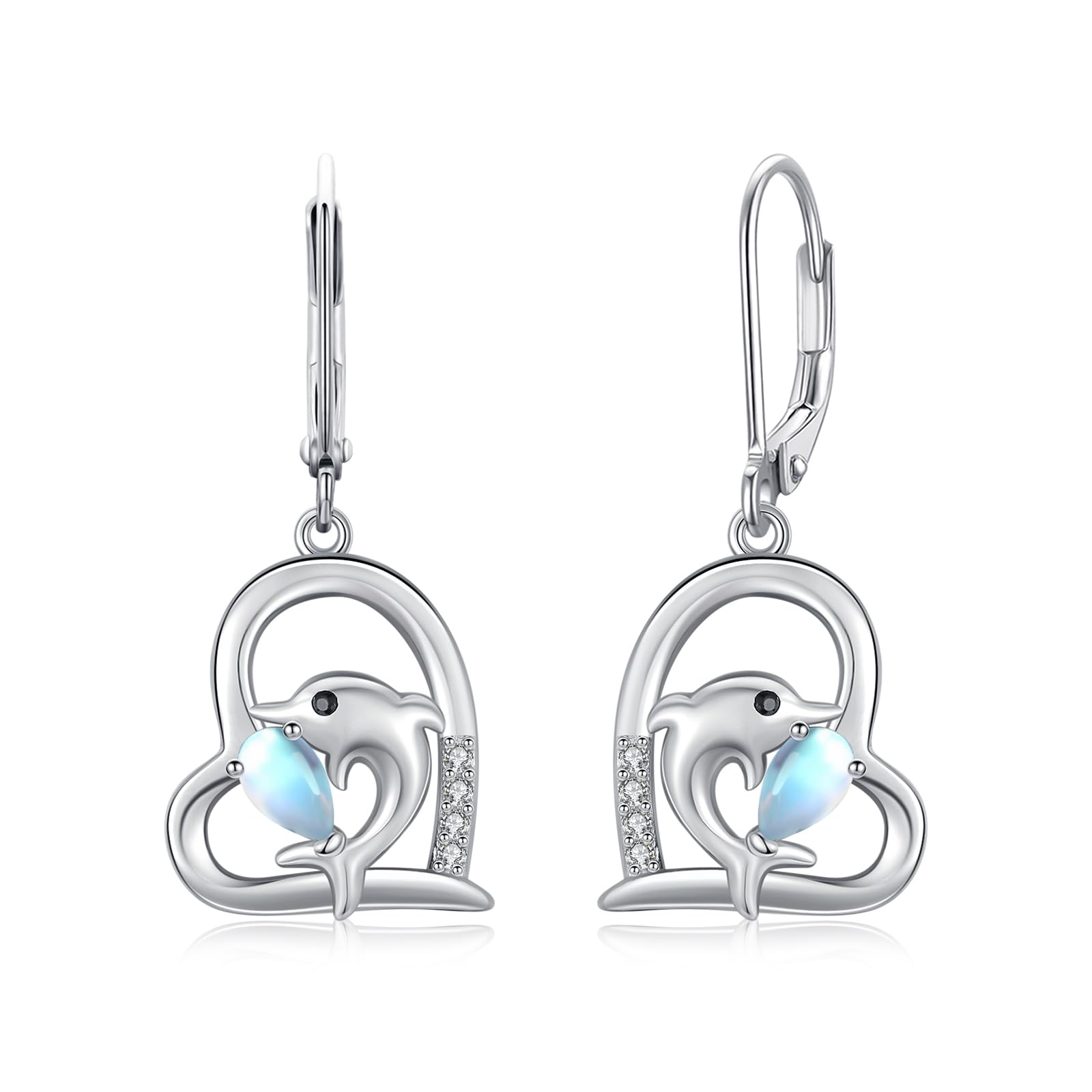 REDSUN 925 Sterling Silber Stern Ohrringe Damen Achtzackige