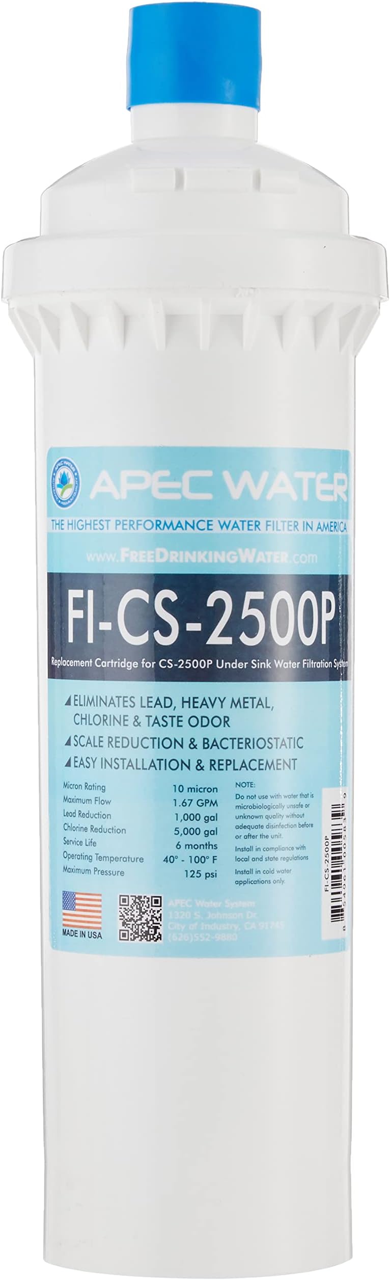 CFS 6 Pack Grooved Sediment Water Filter Cartridges with