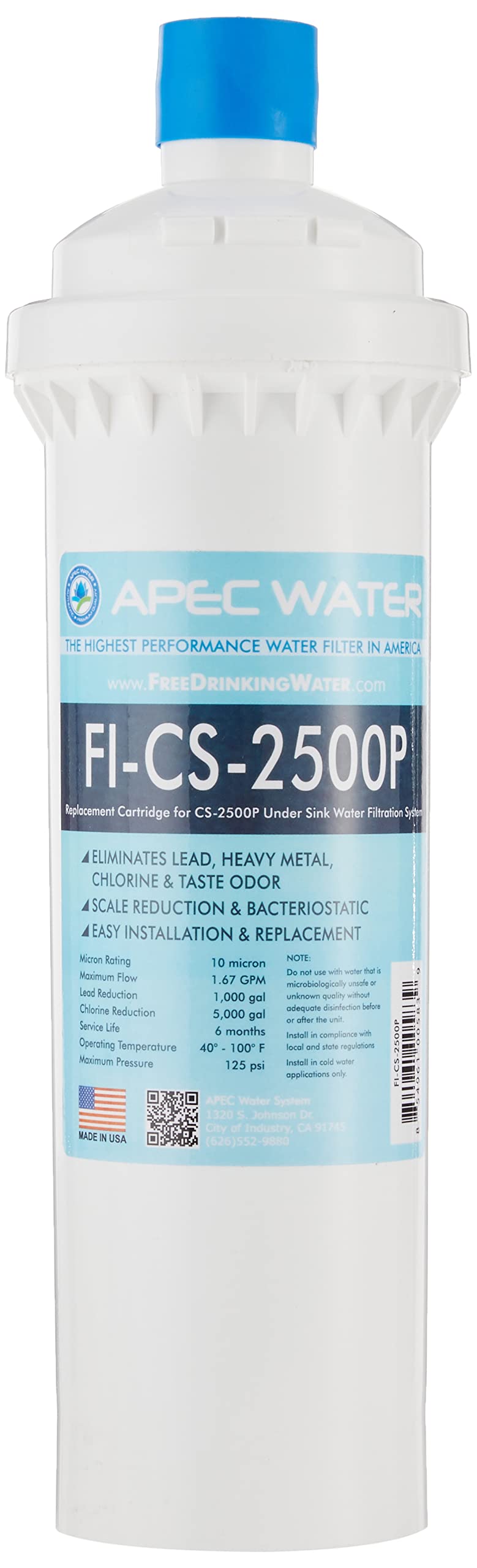 Buy APEC Water Systems FICS2500P Replacement Filter for CS2500P