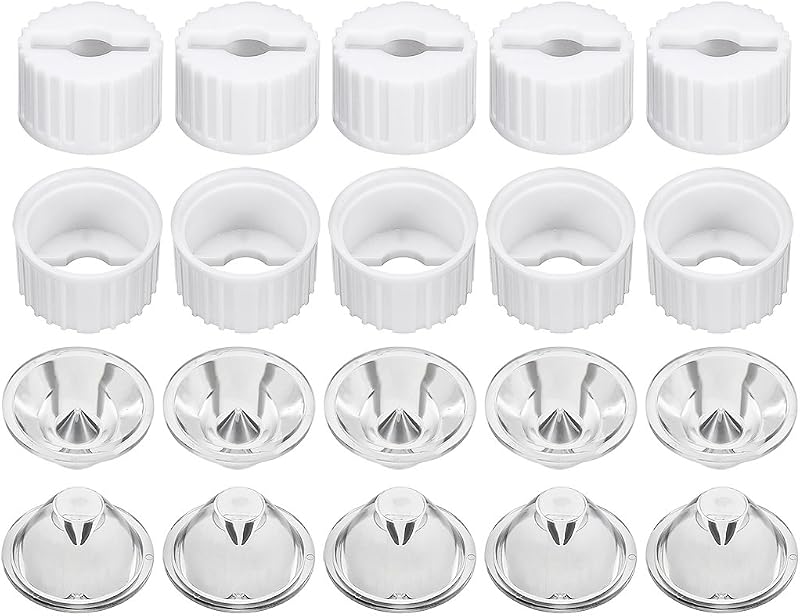 Lente óptica LED uxcell 5° com suporte branco para LED de 1 W e 3 W – Kit com 10