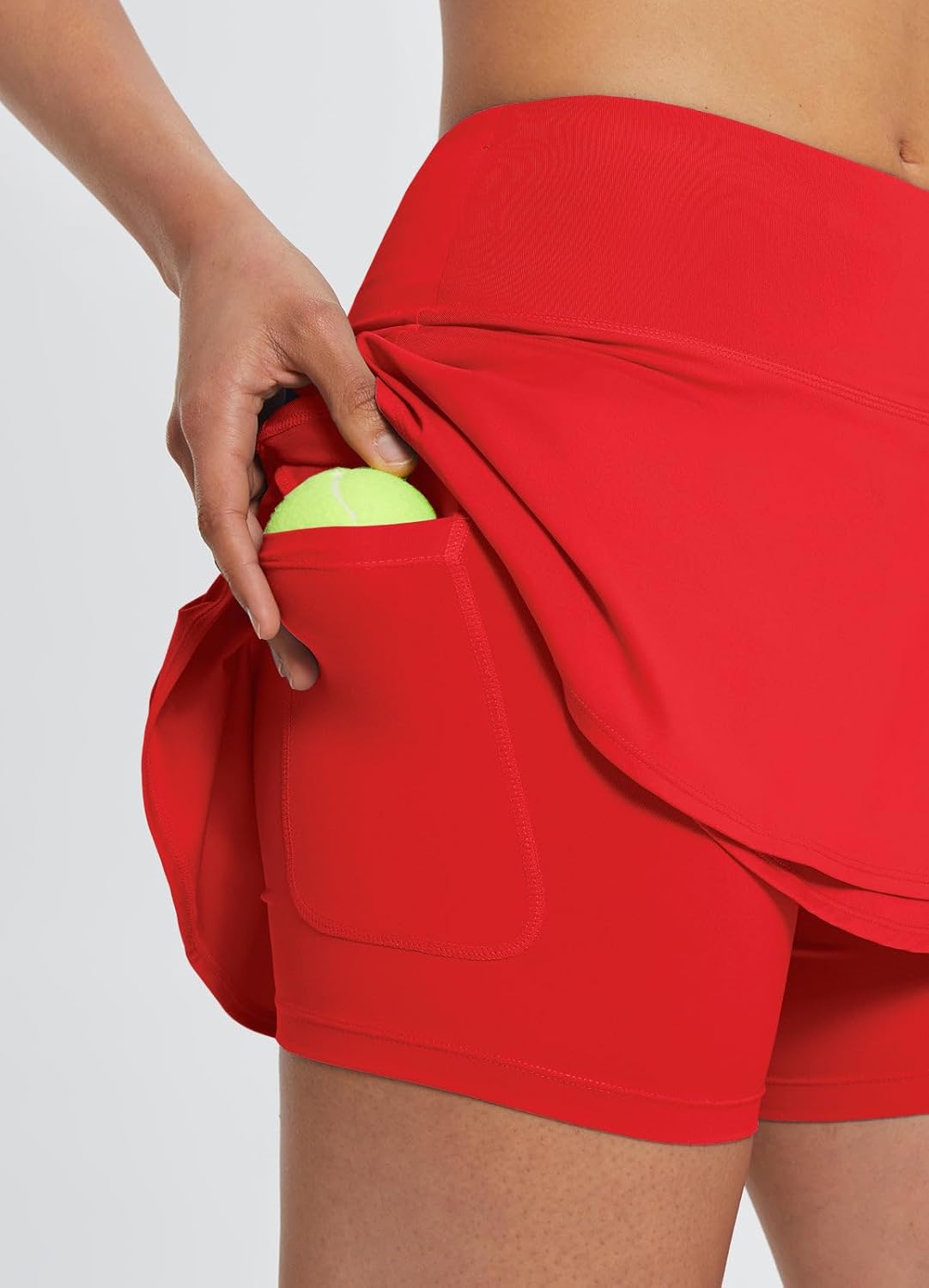 baleaf Women's Pleated Tennis Skirts Athletic Golf Skorts for Women with Pockets Shorts High Waisted Workout Layered Ruffle - Image 5