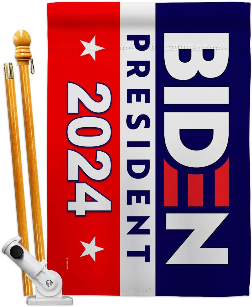 2020 Set Patriotic Vote President Election United State American Decoration Banner Small Garden Yard Gift Double-Sided, House Flag 28" x 40", Thick Fabric
