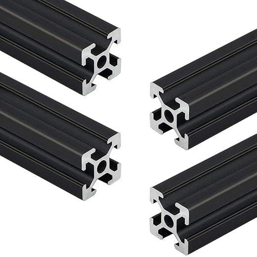 4Pcs 2020 CNC 3D Printer Parts European Standard Anodized Linear Rail Aluminum Profile Extrusion for DIY 3D Printer (400mm/15.75'')