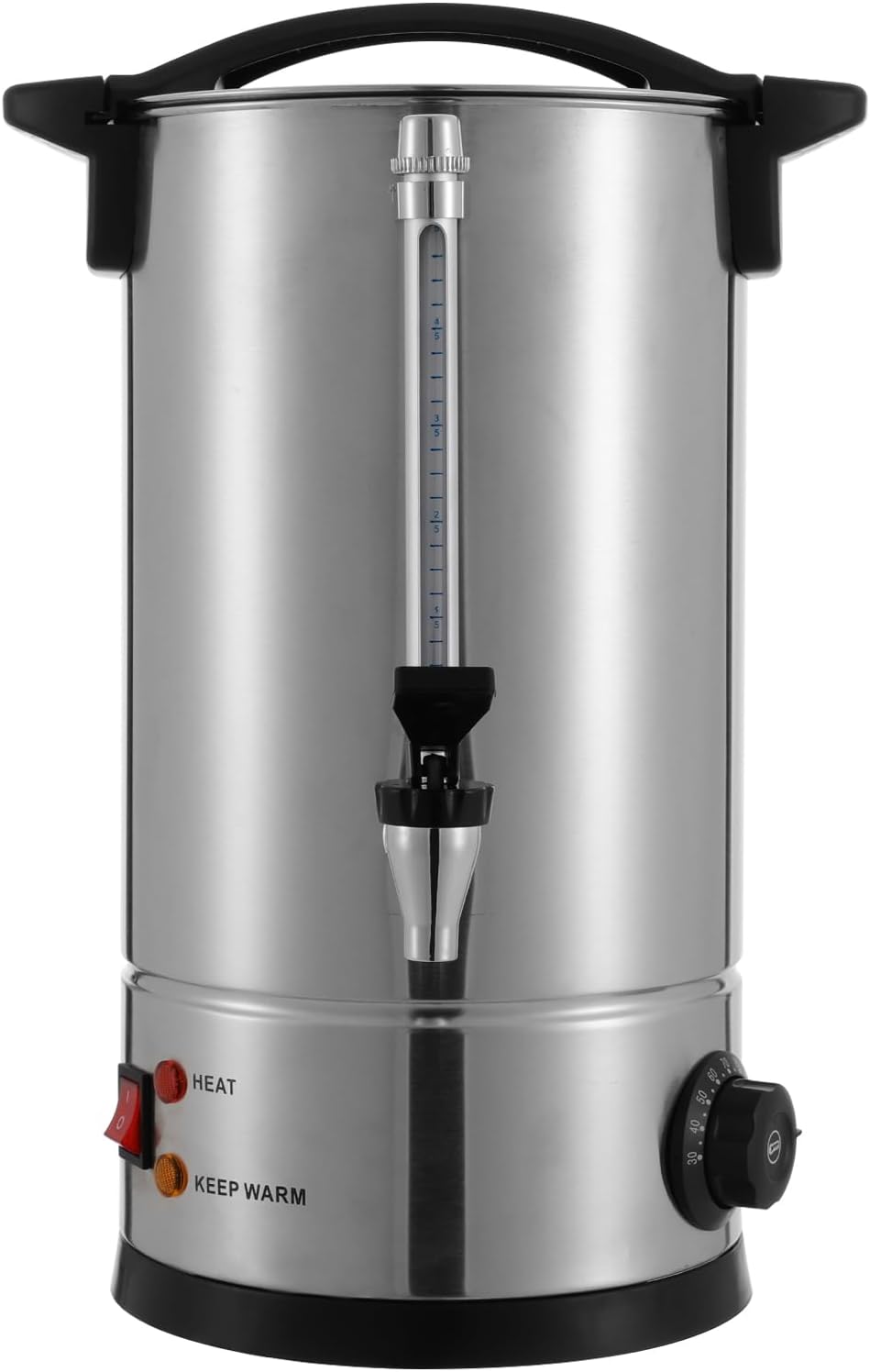Kaffee Urne, 160 Tasse Kaffee Perkolator kommerzielle Kaffeemaschine, 25L Edelstahl Kaffeemaschine Heißwassergetränkespender Elektrische Kaffee-Urne für Catering, Hochzeit, Party (25L)