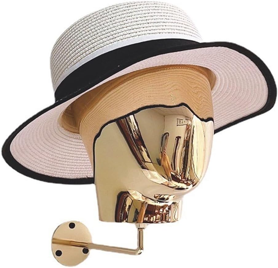 Wall Mounted Mannequin Head Wall Mount Hat Stand Mannequin Head Stand Hat Display Stand Hanging Wig Holder Wig Making Head for Wig and Hat Display