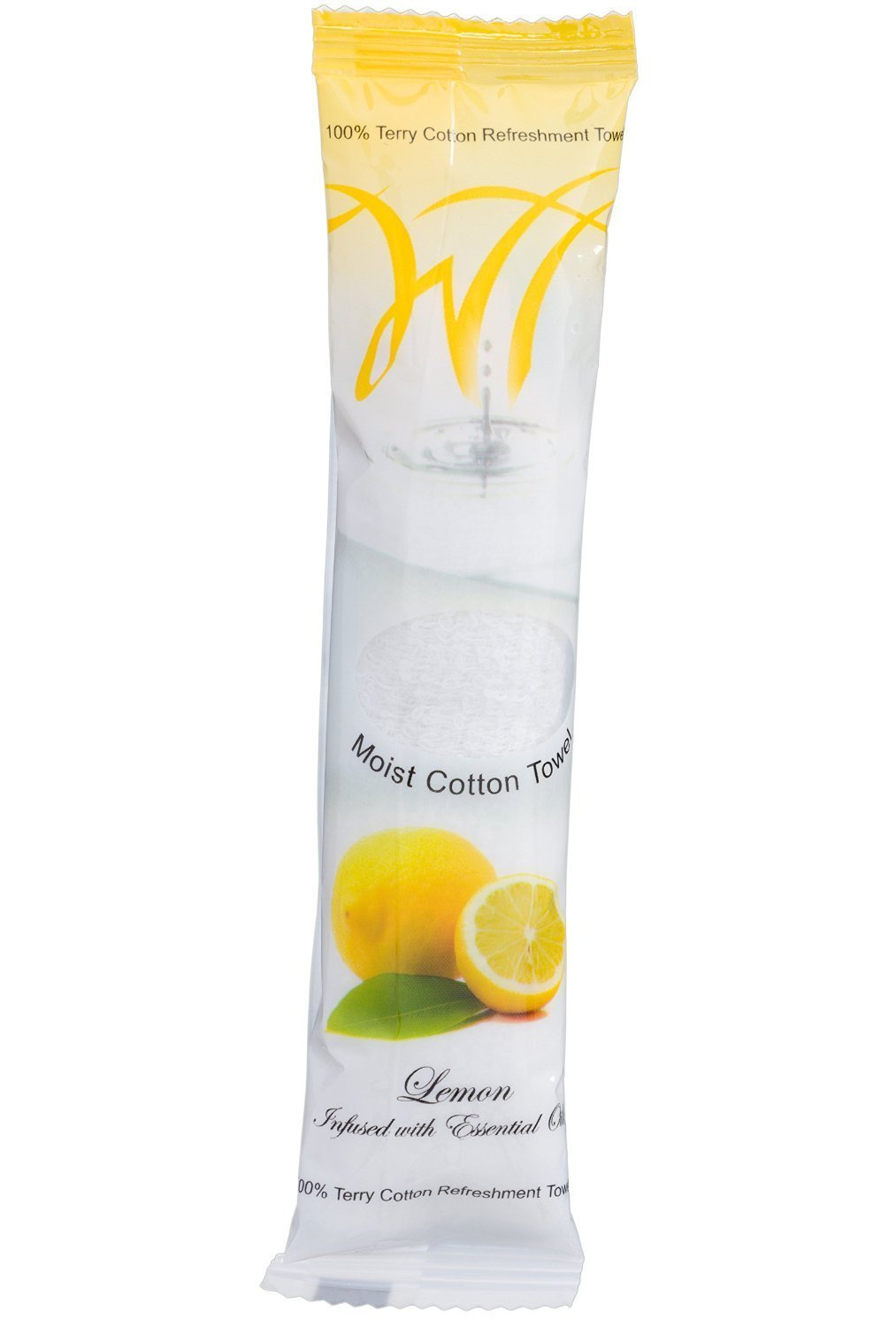 Disposable Towels - 500ct 9 x 9 inch pre-moistened 100% cotton towels (Lemon)
