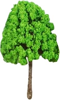 SM SunniMix 50x 9.5cm Model Trees Miniature Trees Realistic Train Scenery Architecture Trees for Scene DIY Projects Building Layout Props, Light Green