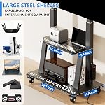 Mobile TV Roulement des chariots TV Stand avec Power Outlet pour 42 à 100 télévision lourde portable de pouce TV Sur les roues, réglage de la hauteur, maintien jusqu'à 180 LBS, Vesa 200×200-900×600mm