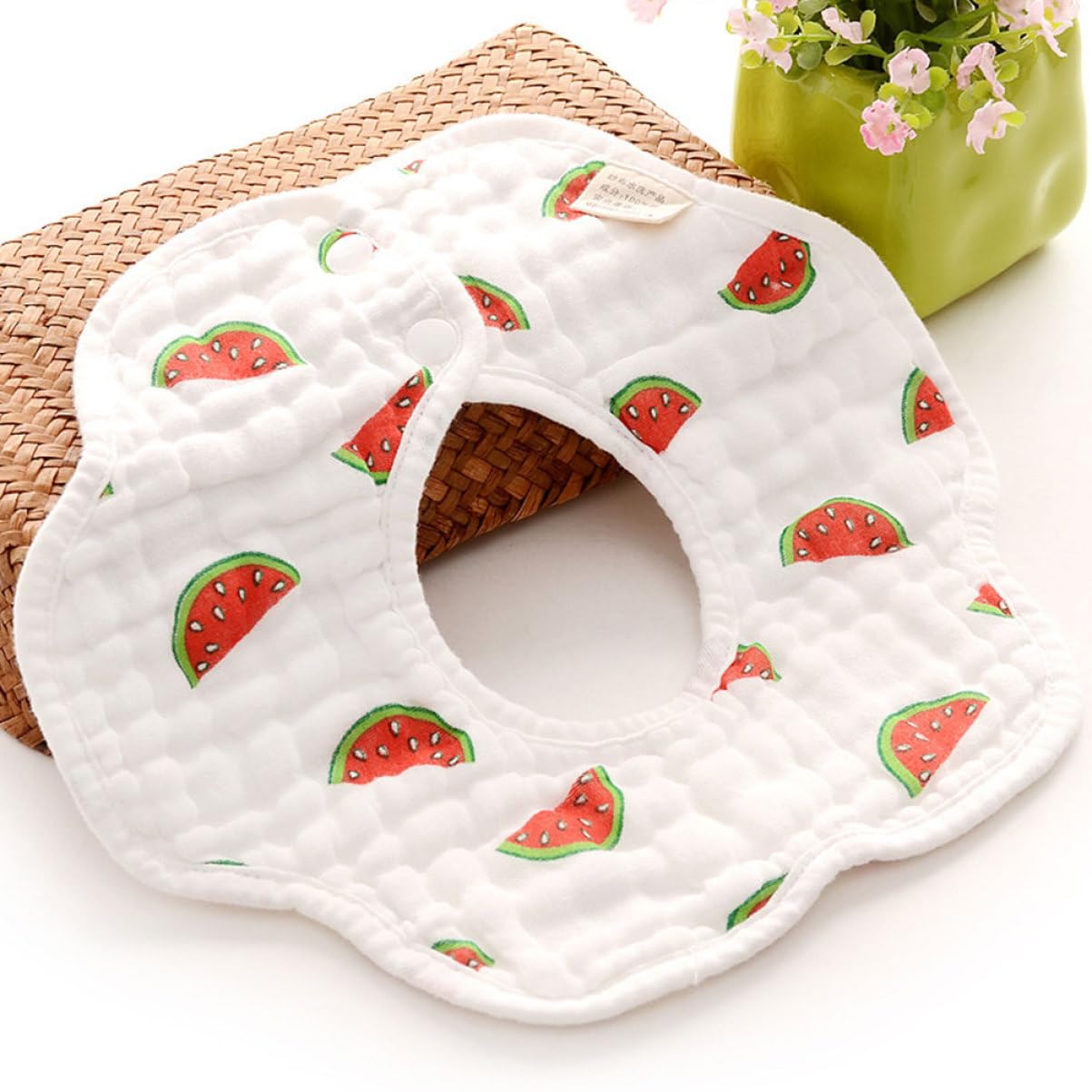TOYANDONA Baberos 9 Piezas babero artículos cómodos para bebés pétalo suministros niño 8 capas de gasa Baberos Cómodos