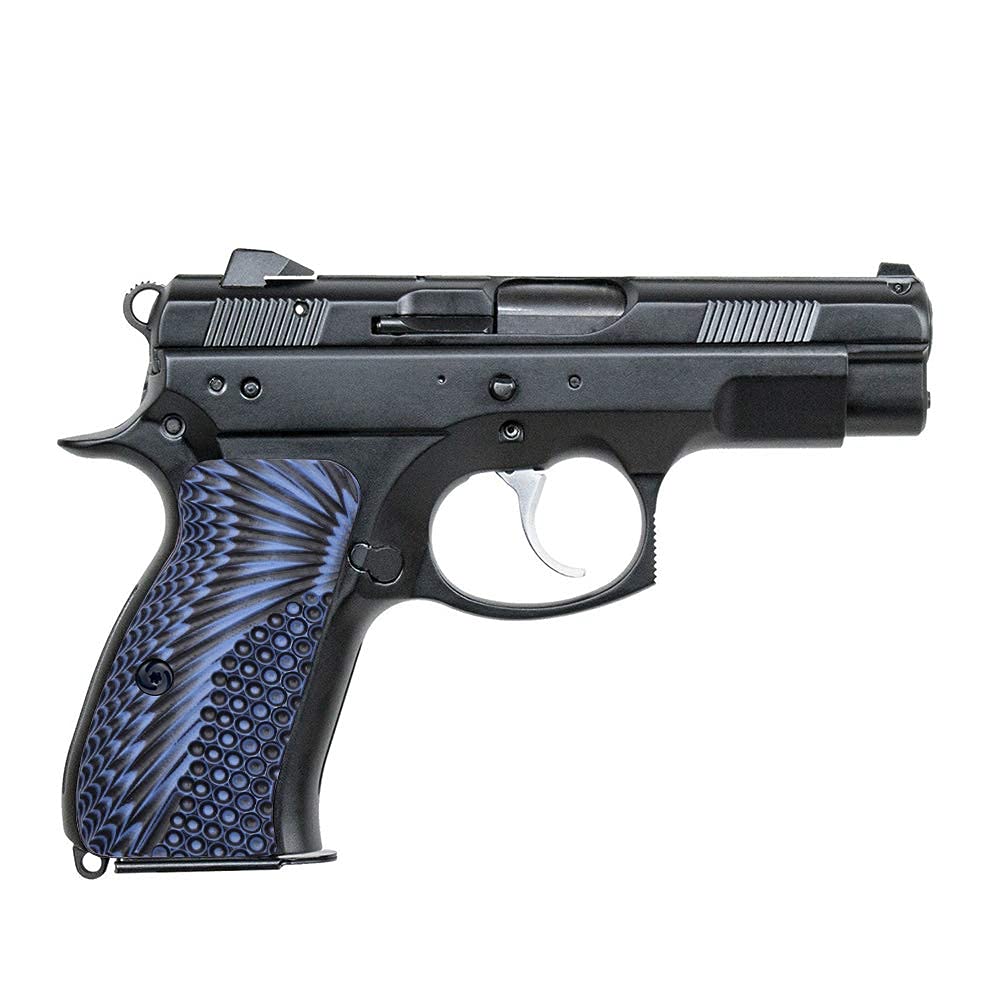 KSD Rosewood Grips For CZ Compact 75-85 / P-01 / PCR Handguns - Double-Checkering With Brass Logo