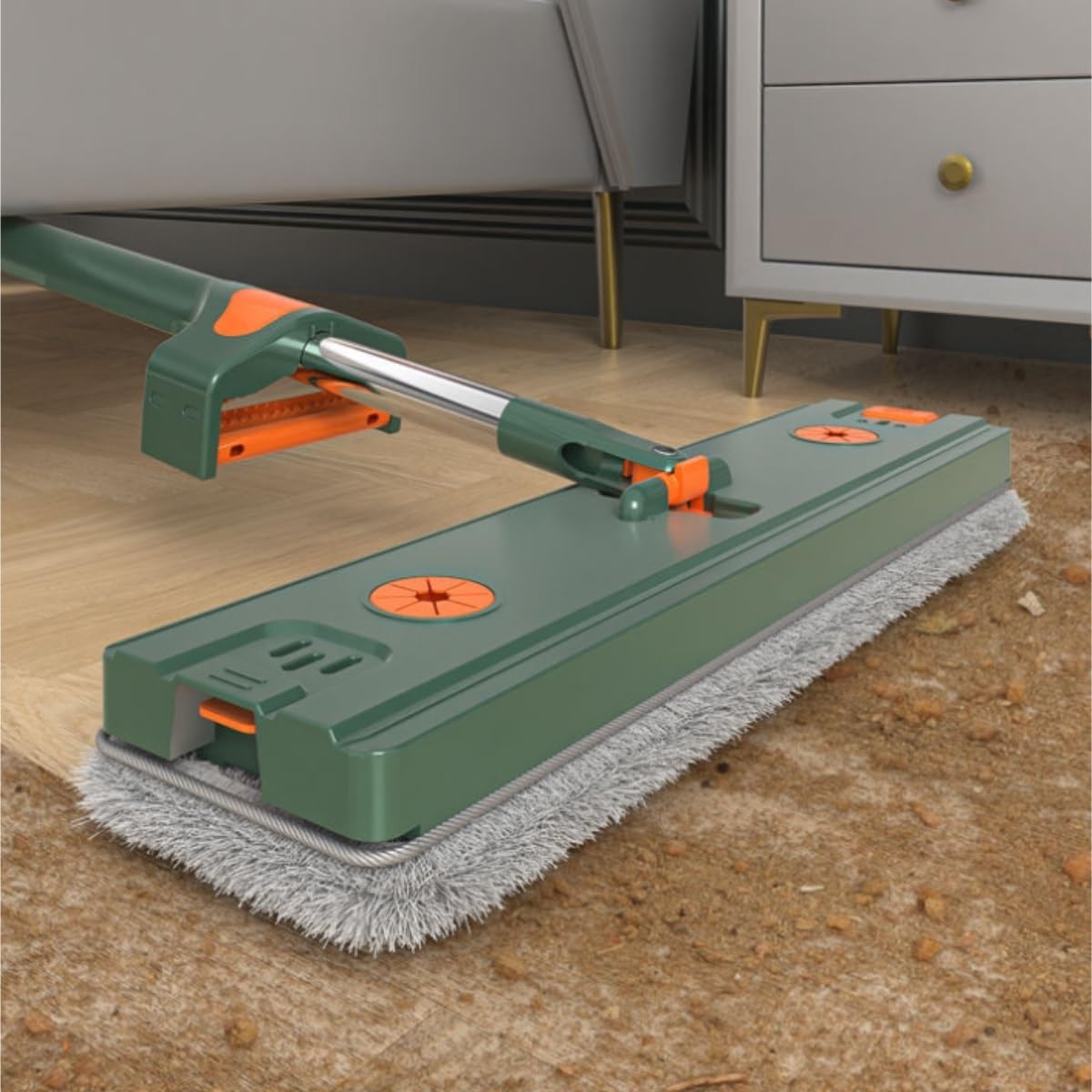 Fregona Fregona De Mano Plana, Artefacto Doméstico Perezoso For Fregar Pisos, Húmeda Y Seca Limpieza Suelo