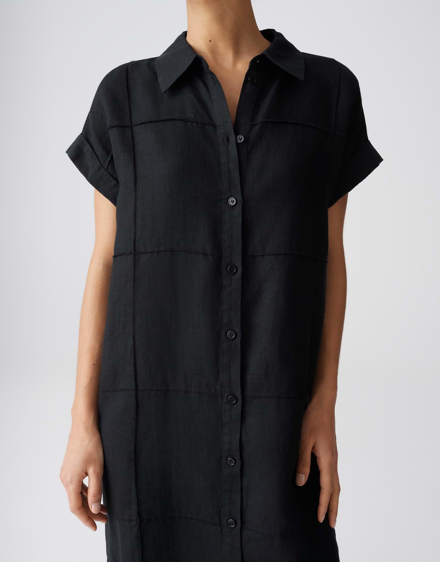 OPUS Damen Minikleid | Hemdblusenkleid aus reinem Leinen