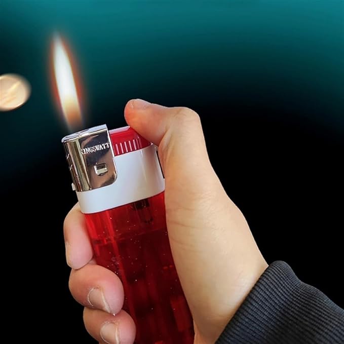 Encendedor Jumbo Clear Lighting Recargable Color Azul miniatura 2