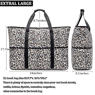 JIANYA Large Beach Bag for Women Waterproof Pool Bag Sandproof Beach Tote Bag for Vacation Essentials - 9 Pockets… 61FrRVvDlaS. SS400
