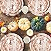 Sliner 350 Pcs Holiday Paper Plates and Napkins Set Disposable Tableware Dinnerware Party Supplies 100 Plate 50 Cup 50 Napkin 50 Sets Knives Fork Spoon for 50 Guest (Retro Colors,Fall Floral)