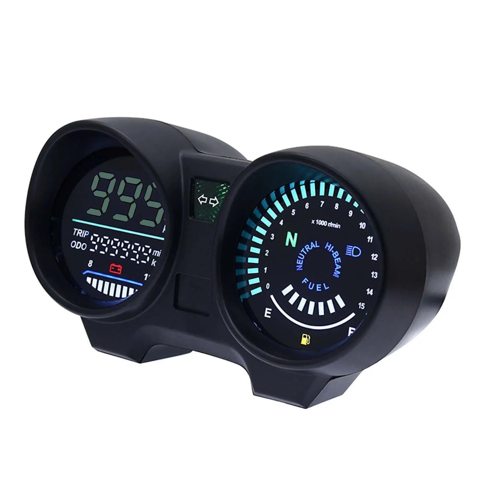 Contagiri contachilometri Contagiri Per Motocicletta Contachilometri Strumento LED Digitale Cruscotto Tachimetro Calibro Per TITAN150 CG150 Fan150 150
