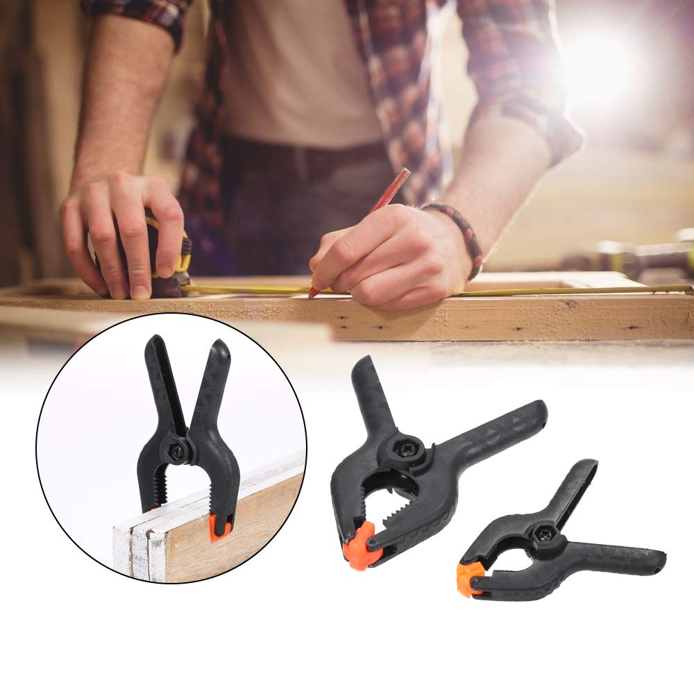 Spring Clamps, 10 Pcs Small Plastic Background Clip Clamps For Woodworking Spring Clamp A Type for Woodworking, Crafts, Photography Studios