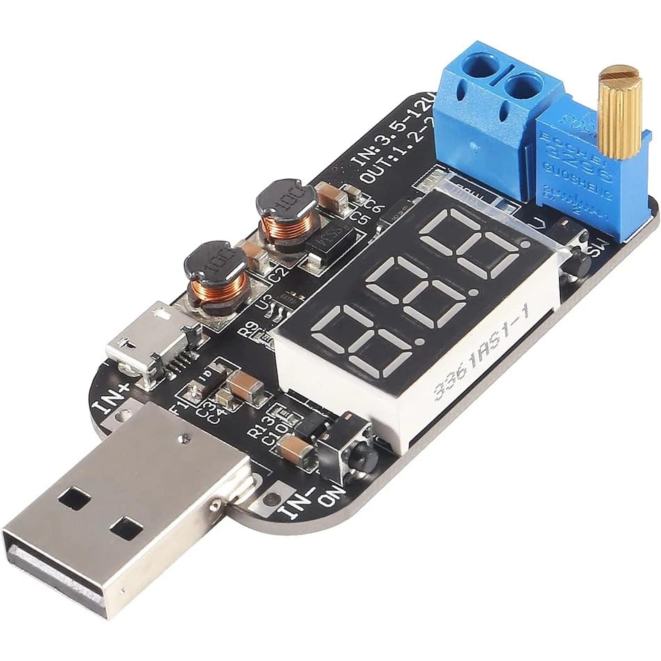 Boost Buck Converter USB Step Up Down Power Supply Module DC-DC 5V to 3.3V 12V Adjustable Out DC 1.2V-24V-image-32