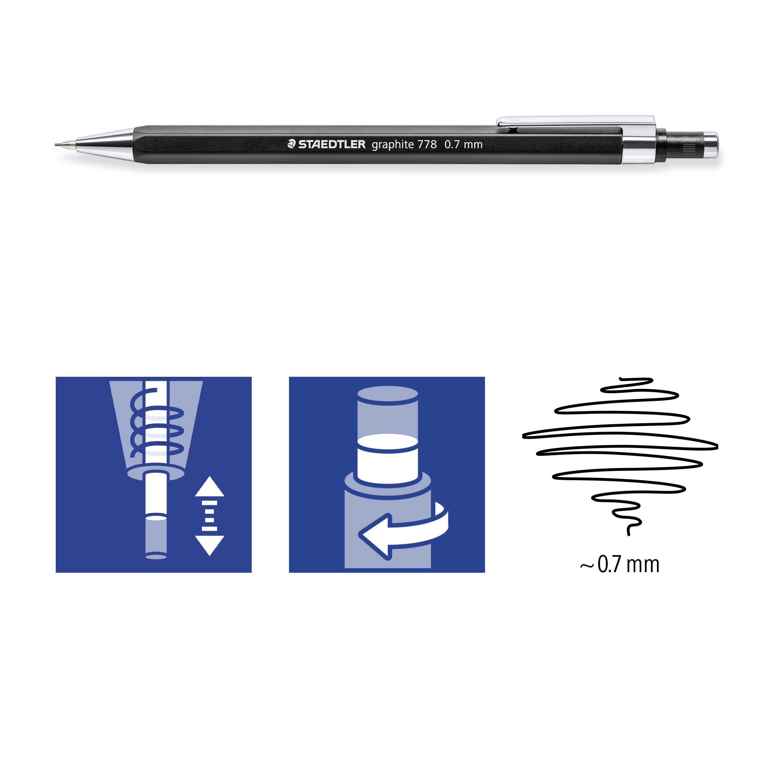 STAEDTLER Ołówek automatyczny, smukły kształt sześciokątny, 778 ołówek automatyczny, 7787ABK25D ST