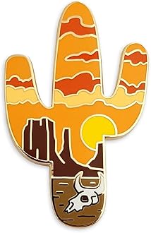 PinsanityDesert Cactus Sunset Enamel Lapel Pin