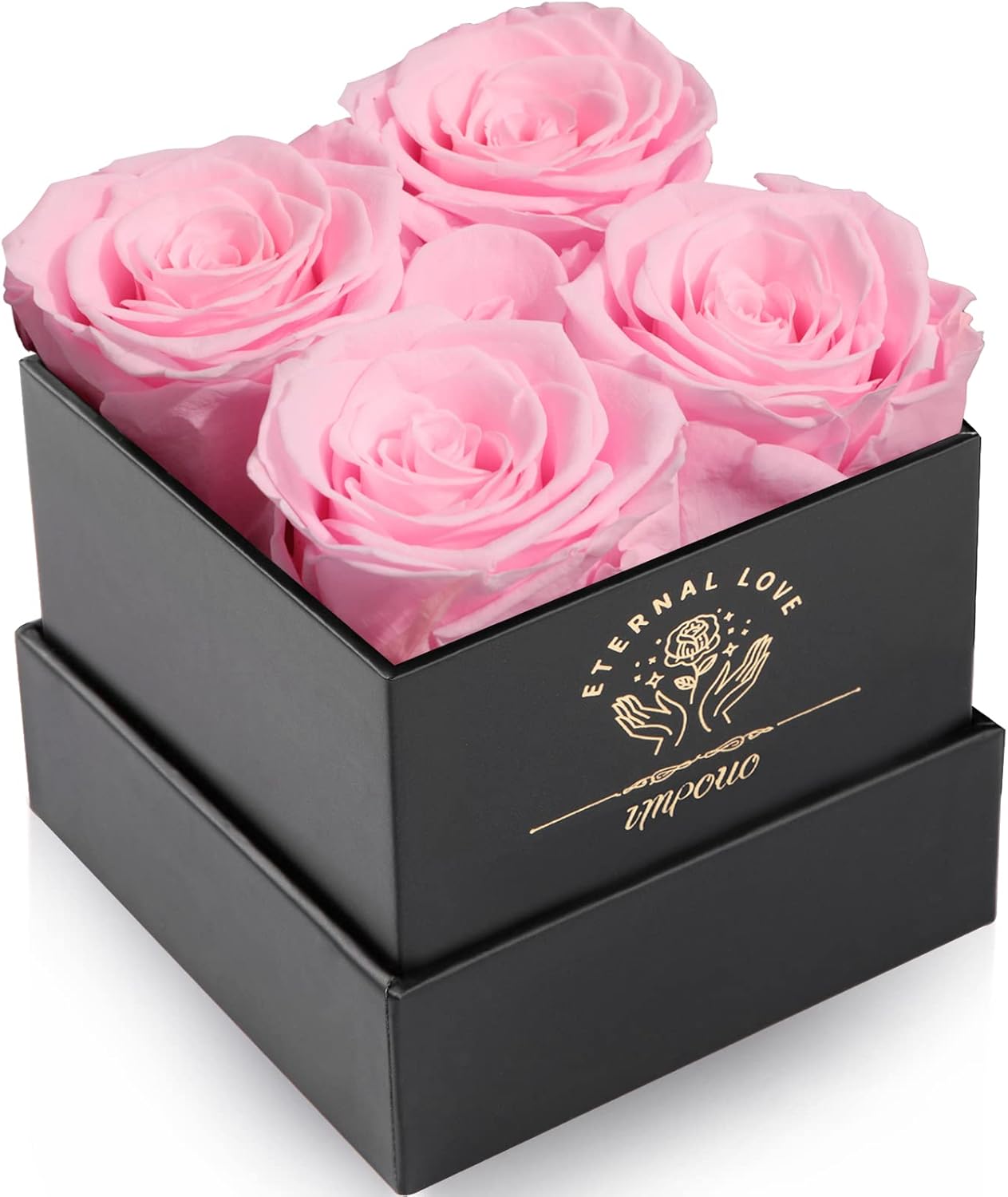 Flowers - Roses in a Box - Fresh Flowers - Forever Flower - Birthday Gifts for Women - Preserved Roses, Gifts for Mom/Girlfriend/Wife/Grandma