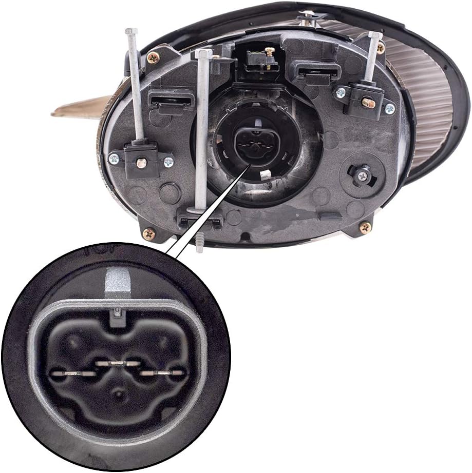 Brock Headlight for 1996-1998 Taurus w/Chrome Smooth To 6/10/98 F6DZ13008B Set FO2502138