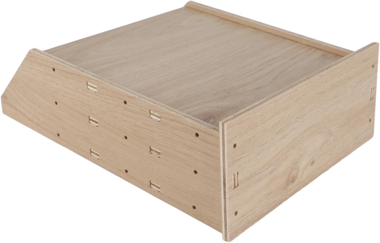 Wooden Bat House Weatherproof Protection Handcrafted Bat Box for Outdoor Garden, Ideal Area for Solutions (Wood Color)