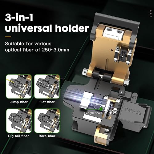 Miniatura 3 de Cortador automático de estabilidad FC-30 de cuchilla de fibra óptica con 48,000 Cleaves Ángulo de cuchilla <0.5 ° Construido en cubo de basura para