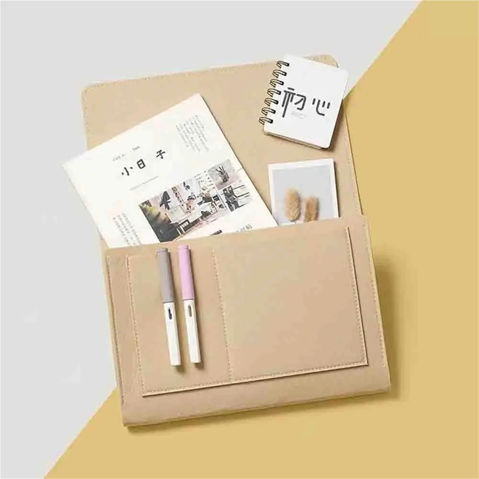 Bolsas Colgantes de Fieltro para cabecero de Cama, Ideales para el hogar, con múltiples Bolsillos sofá (Negro y café).