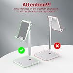 OMOTON Cell Phone Stand for Desk, Adjustable Angle Height Phone Holder Desktop for iPhone 17/16/15/14 Pro Max, Samsung Galaxy and Other Phones (3.5-7.0 Inch), White