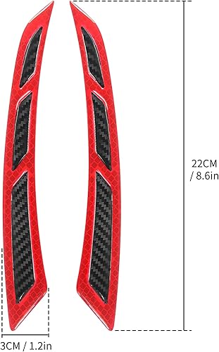 Miniatura 2 de 2 calcomanías reflectantes de seguridad para automóvil, fibra de carbono, advertencia de seguridad para cejas, tiras anticolisión, protección contra