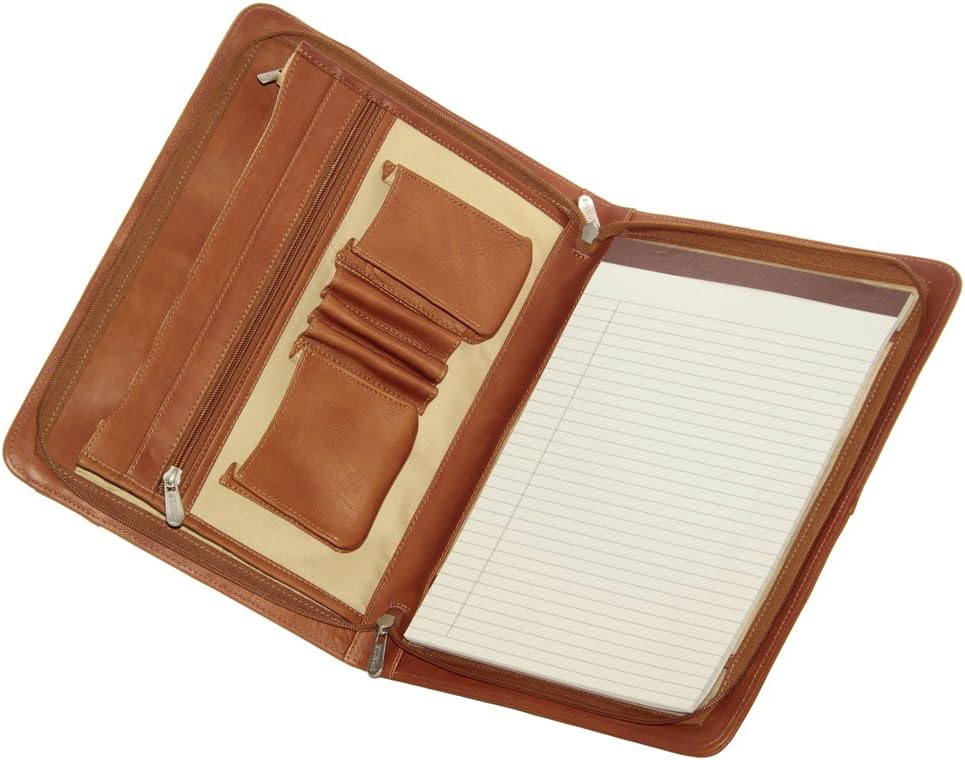 Piel Leather Three-Way Envelope Padfolio, Saddle, One Size
