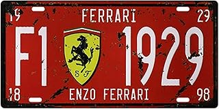 Metal Tin Sign 6x12in car Plate enzo Ferrari Bar Pub Cafe Home Decor Retro Poster Vintage Sign 12x6 Inch