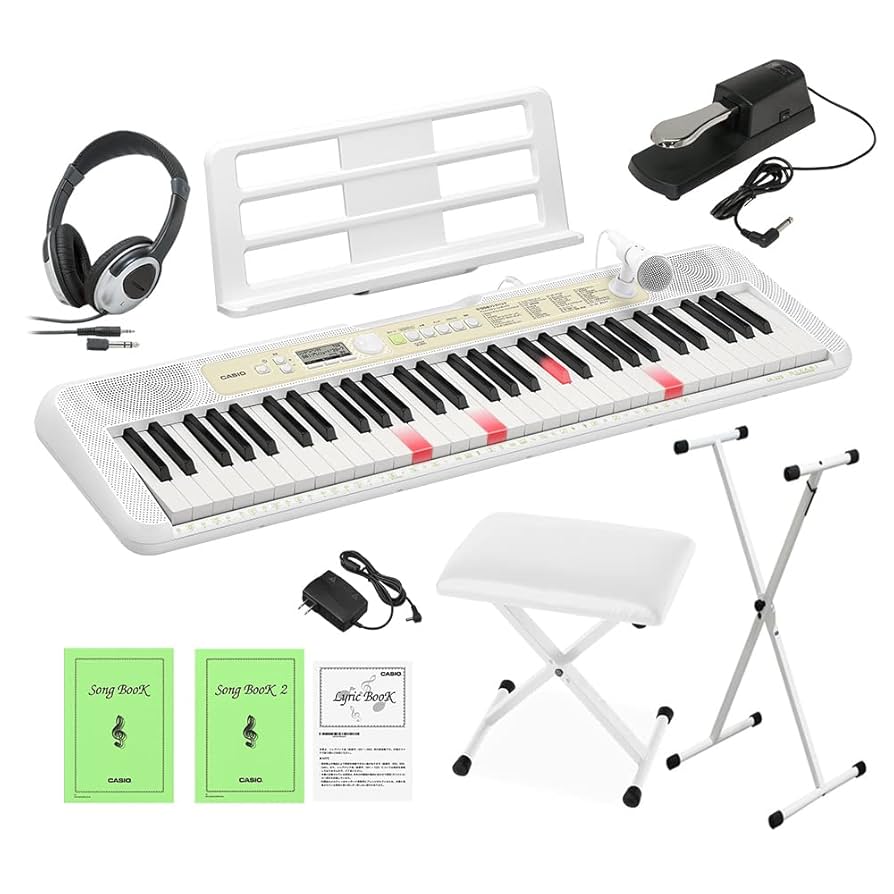 Amazon | CASIO LK-325 光ナビゲーションキーボード 61鍵盤 白