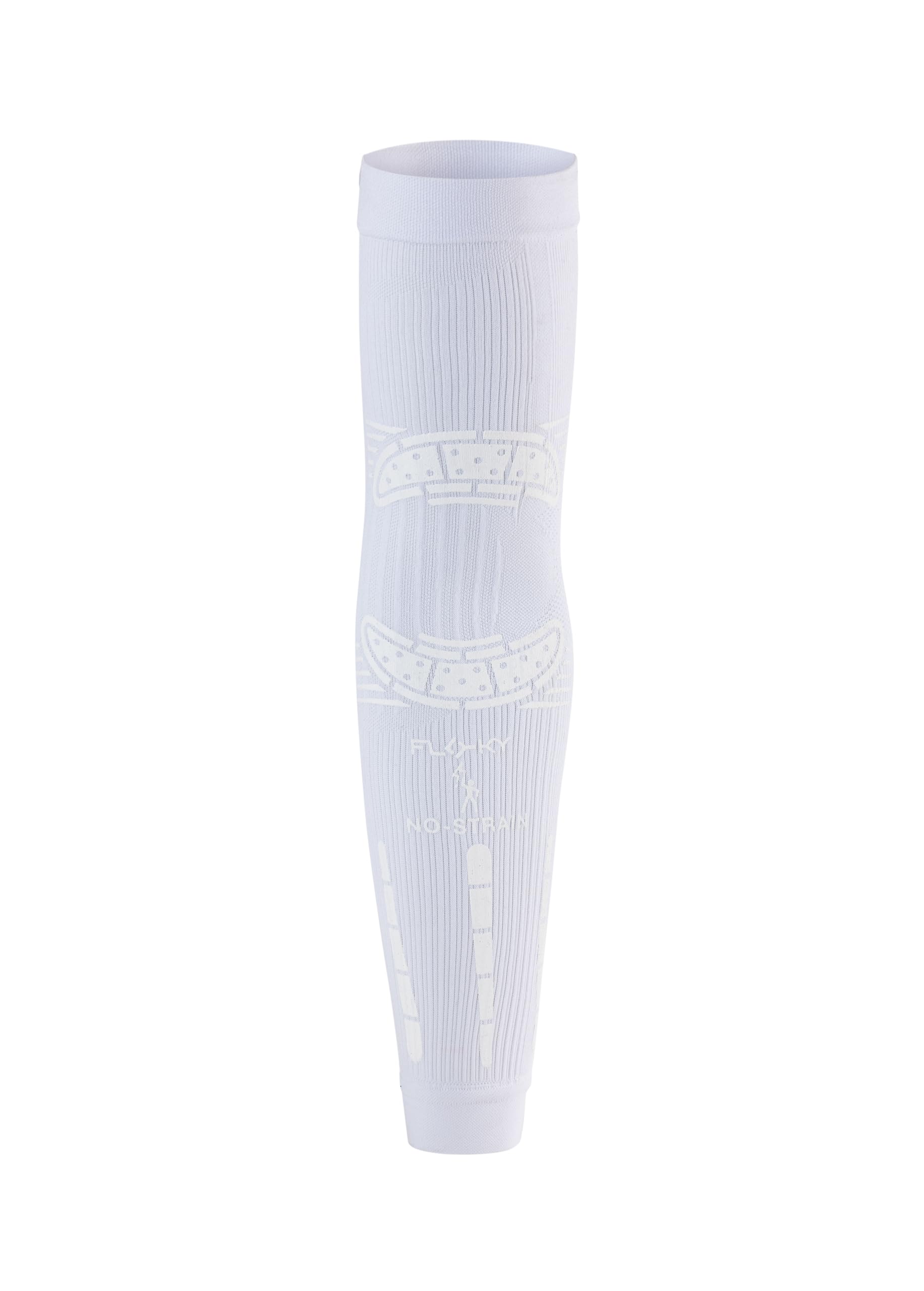 FLOKY No Strain 2pcs manchon sport biomécanique Tennis, padel, basket-ball Réduit les vibrations, soutient le coude et l'avant-bras. Manchon de compression, stabilise les tendons et les muscles, Blanc