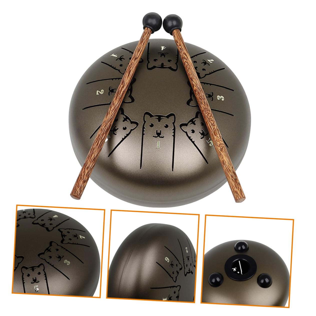SUPVOX Instrumento de Percusión de Lengüeta de Acero para Principiantes Diseño Delicado y Material de Aleación Acero-titanio Adecuado para Educación Musical y Meditación