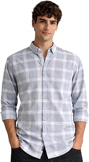 ADRO Mens Checks Shirts in Regular Fit | Premium Cotton Fabric | Smart Casual Check Shirt | Stretch Long Sleeve Button-Down Price In India