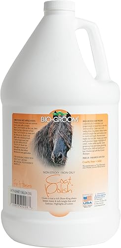 Bio-groom Spray de esmalte de capa de caballo, desenredante de cola de caballo, no aceitoso, libre de crueldad, suministros de aseo, esmalte de pelo