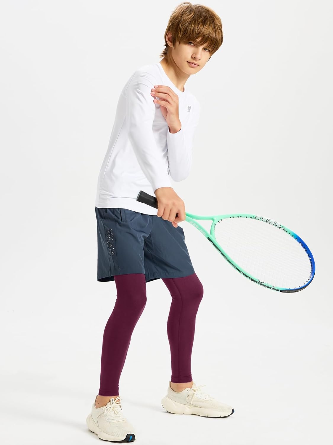 DEVOROPA Boys Leggings Youth Compression Pants Sports Tights Basketball Football Baseball Soccer Baselayer Slim/Regular/Husky - Image 4