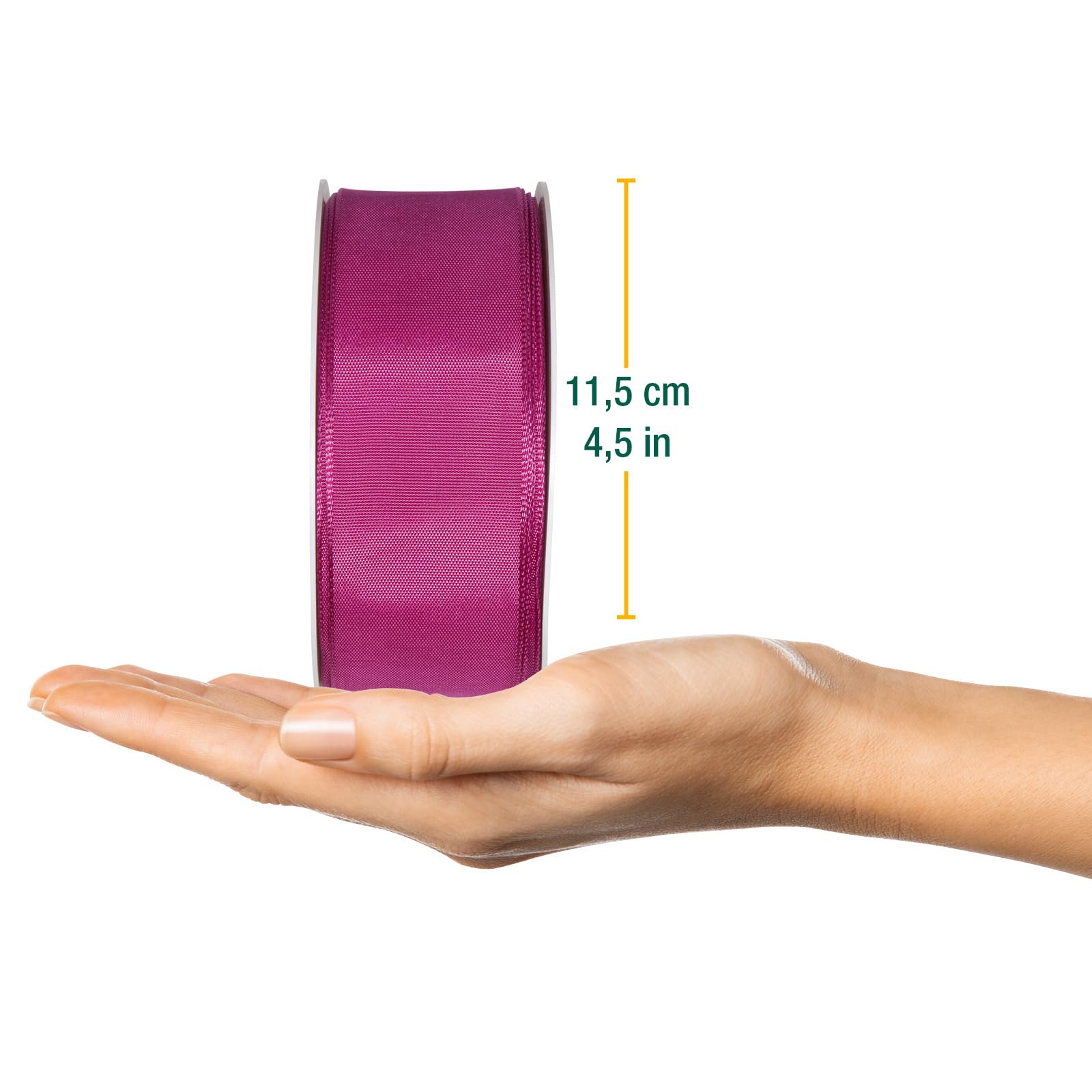 Halbach Seidenbänder Gift Ribbon, 100% Acetate, Pink, 40 mm - Image 2