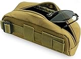 Gexgune Tactical Molle Portable Sonnenbrillenetui Brillenbeutel Brillenetui für den Außenbereich（Khaki）