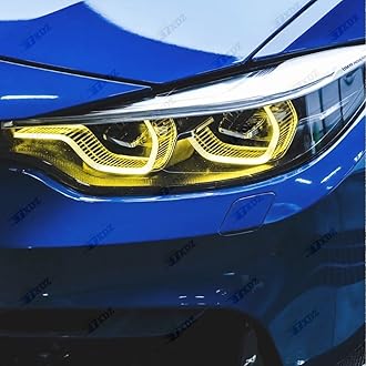 Yellow DRL Boards For 2018-2020 B-MW F80 M3 F32 F82 M4 F36 LCI 425d 430d 430dX 430i 430iX 435dX 440i 440iX Adaptive Headlight, Angel Eye, 63117493229, 63117493230 (Lemon Yellow)