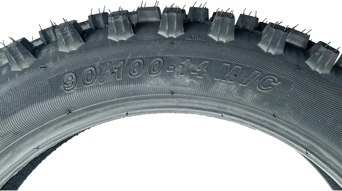 90/100-14 3.00-14 Rear Tire and Inner Tube for 125cc 140cc CR80R CR85R CRF80F CRF125F CRF150R XR80R YZ80 YZ85 TTR125 Apollo RFZ X18 TaoTao ATD125 Trail Dirt Bike Off Road Motocross Heavy Duty