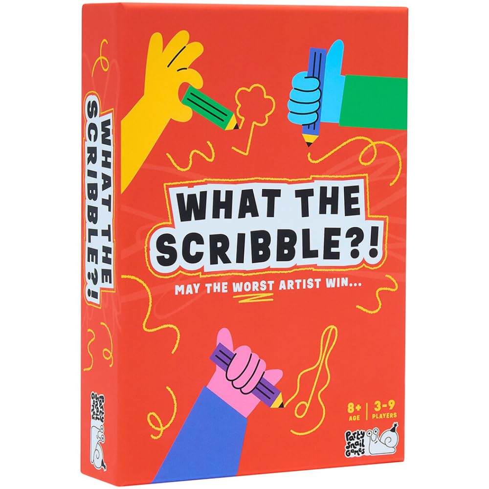 What The Scribble?! The Speedy Drawing Game of Hilarious Challenges | Fast Family Party Game for Kids, Teens & Adults | Quick to Learn | A Game of Bad Art & Big Laughs