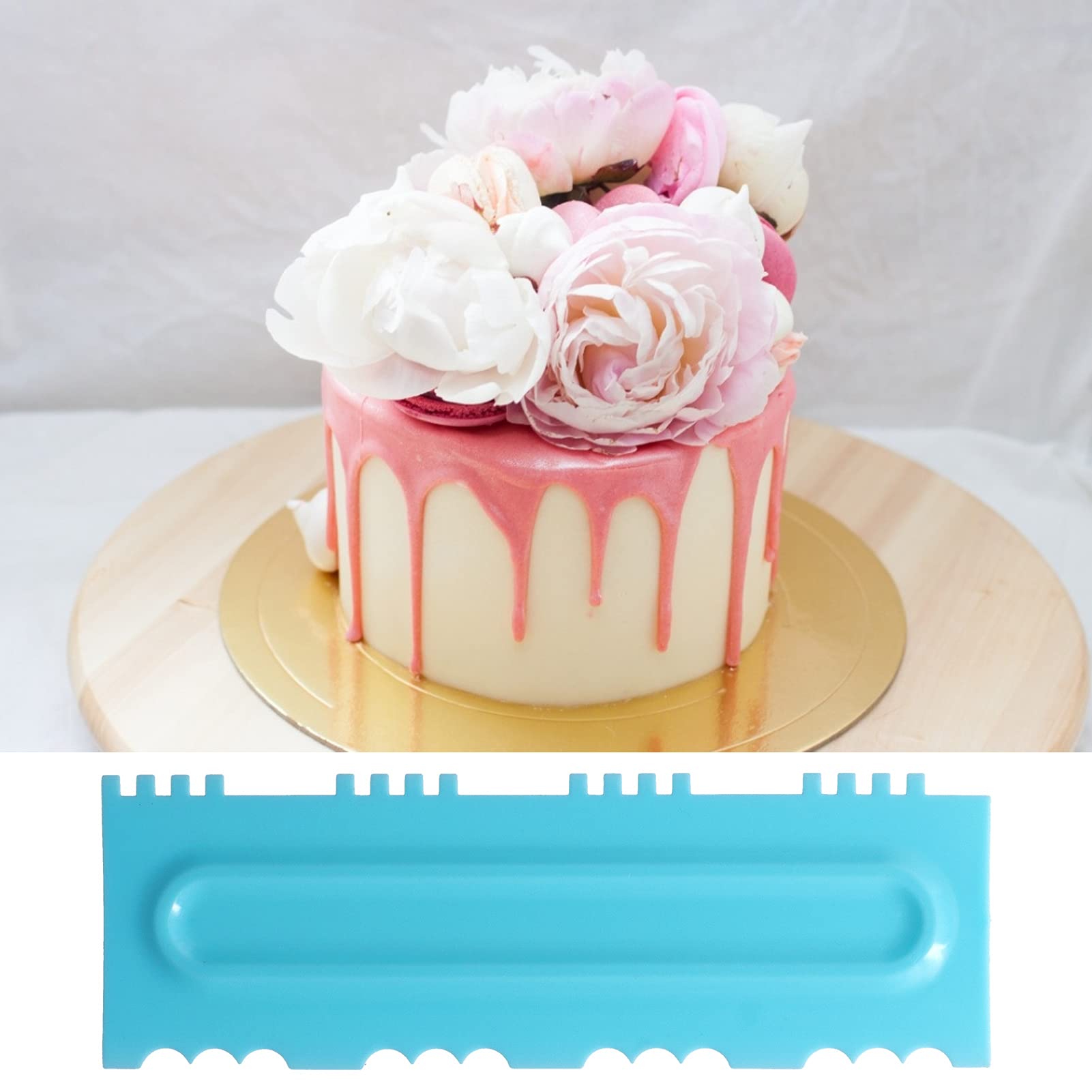 Raspador de pasteles más suave, peine para decorar pasteles, espátulas para glaseado de fondant, raspador más suave, herramienta para hornear pasteles(12pcs)