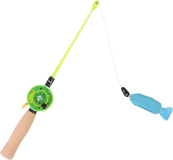 Our Pets Go Fish Cat Fishing Pole Toy with Catnip Fish Teaser and Rod Interactive