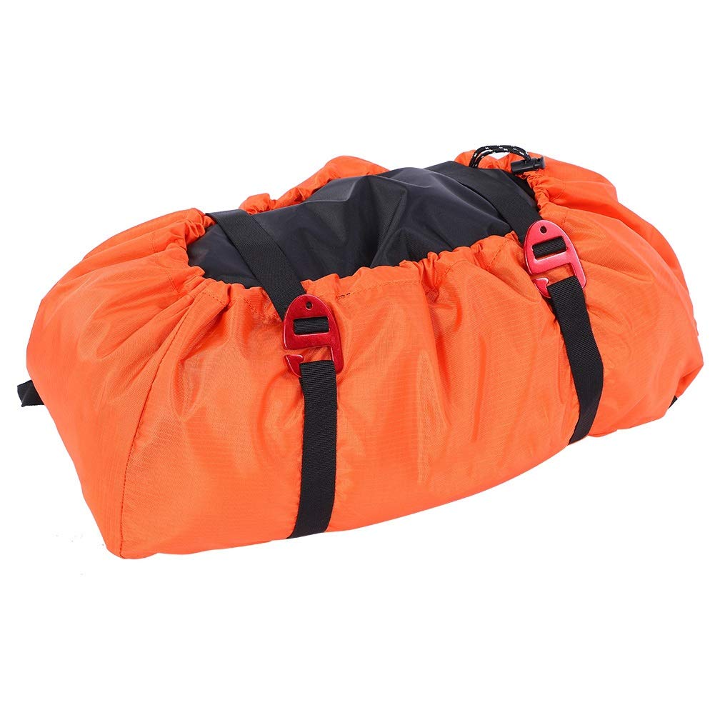 MAGT Edelrid Bolsas Escalada, Equipo de Escalada Bolsa de montañismo del Hielo Que Sube Oxford Mochila con la Cuerda Mat for Acampar al Aire Libre Senderismo (Color : Naranja)