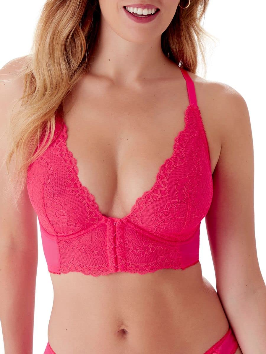 Gossard Superboost Lace Deep V Bralette Bra Womens Sexy Lingerie 7718 Pink 42C